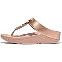 FitFlop Halo Bead-Circle Metallic Toe-Post Sandals