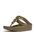 FitFlop Halo Bead-Circle Metallic Toe-Post Sandals