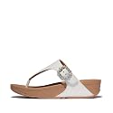 FitFlop Women's Lulu Crystal-Buckle Leather Toe-Post Sandal