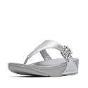 FitFlop Women's Lulu Crystal-Buckle Leather Toe-Post Sandal