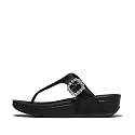 FitFlop Women's Lulu Crystal-Buckle Leather Toe-Post Sandal