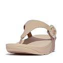 FitFlop Women's Lulu Crystal-Buckle Leather Toe-Post Sandal