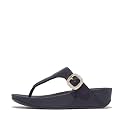 FitFlop Women's Lulu Crystal-Buckle Leather Toe-Post Sandal