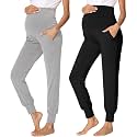 fitglam Women's Maternity Pants Over Belly Lounge Pajamas Clothes Pregnancy Must Haves Joggers with Pockets
