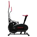 FITGUARD Elliptical Exercise Bike Muti For Cycling & Cross Trainer With Seat Adjustment Dual-Action Stationary Exercise Bike (Red, Grey)
