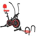 FITGUARD by STAYFIT Airbike FG-AB 333 | Exercise bike | Gym Cycle for home | Mx Wt : 120 KG (Red FG-AB 333)