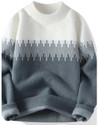 FitIn OutFit Self Design Round Neck Casual Men White, Grey Sweater