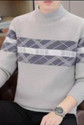 FitIn OutFit Self Design Round Neck Casual Men Brown Sweater