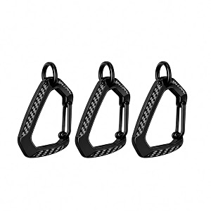 fitix mini carabiner keychain zinc alloy 236 inch s hook snap clip for camping hiking travel backpack t-pin__ 3 pc
