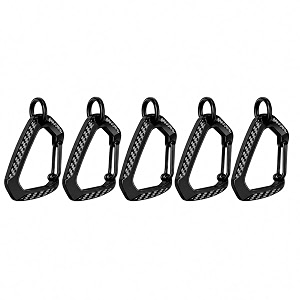 fitix mini carabiner keychain zinc alloy 236 inch s hook snap clip for camping hiking travel backpack t-pin___5 pc