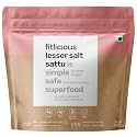 fitlicious Lesser Salt Sattu | Gluten Free Atta | Roasted Gram Flour | Chana Sattu Powder | Natural &amp; without preservative | Instant Summer Drink | Immunity Booster | High Fiber Rich | All Age Group - 500gms | Pack fo 1