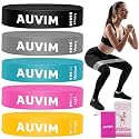 Fitness Bands [Set of 5] Resistance Bands Set for Women and Men, 100% Latex Fitness Band Resistance with 5 Levels of Bands for Fitness at Home, Stretching, Strength Training, Physiotherapy, Yoga