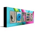 FITNESS Custom Photo Name Art | Premium Stretched Canvas | 36”x12"