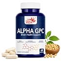 Fitness Veda Alpha GPC 300mg | Cognitive Support Supplement | Memory, Cognitive Function & Mental Clarity Booster | Brain Health Support- 60 Capsules