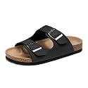 FITORY Kids Sandals Boys Girls Slides Cork Footbed Glitter Toddler Slippers