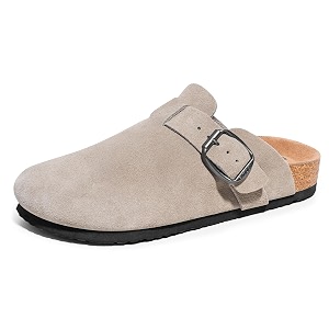 FITORY Mens Suede Clogs with Arch Support