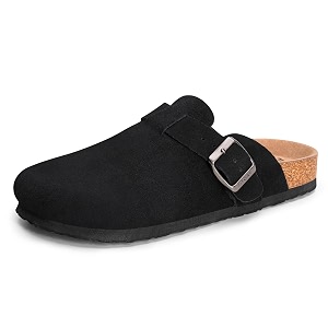 FITORY Mens Suede Clogs with Arch Support