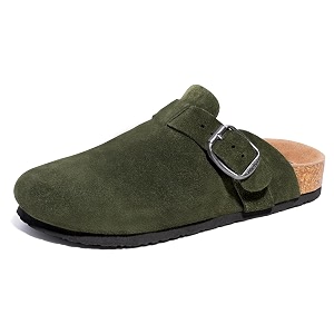 FITORY Mens Suede Clogs with Arch Support