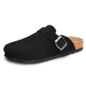 FITORY Mens Suede Clogs with Arch Support