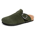 FITORY Mens Suede Clogs with Arch Support