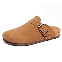 FITORY Mens Suede Clogs with Arch Support