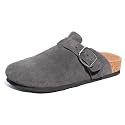 FITORY Mens Suede Clogs with Arch Support