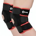 FITPUT Adjustable Knee Support Patella|Knee Support for Men and Women|Knee Cap|Knee Brace|Knee Guard |Knee Cap|Knee Pain Relief |Knee Belt|Joint Pain Relief | pair (Red)