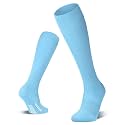 FITRELL 2/3 Pack Soccer Socks Baseball Softball For Youth Kids Boys Girls, Over-The-Calf Football Socks for Adult Men Women