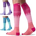FITRELL 3 Pairs Compression Socks for Women and Men 20-30mmHg-Circulation Support Socks