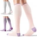 FITRELL 3 Pairs Compression Socks for Women and Men 20-30mmHg-Circulation Support Socks