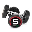 FITRXX Bouncer Dumbbells for Gym &amp; Home Use - Stainless Steel Dumbbells for Men &amp; Women - Cast Iron &amp; Rubber Coating | Wide Grip &amp; Premium Looks | Set of 2| BLACK (BOUNCER-5-PAIR-PANNI)
