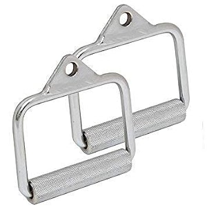 fitrxx combo tricep ropetricep pull down rope and v bar cable attachment  cable bar for strength training fitrxx-d handle-nikle-pair