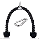 FITRXX Biceps/Tricep Rope for Excercise- 30 Inch, Triceps Rope for Gym, Gym Rope for LAT Pull Down Machine, Gym Cable Wire for Machine, Gym Equipment, Triceps Exercise Equipment for Home Gym