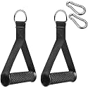 Fitrxx Combo Tricep Rope/Tricep Pull Down Rope and V Bar Cable Attachment – Cable Bar for Strength Training, Tricep Rope for Gym, Gym Cable Wire for Machine WIith Ergnomic Handles