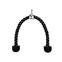 Fitrxx Combo Tricep Rope/Tricep Pull Down Rope and V Bar Cable Attachment – Cable Bar for Strength Training (Tricep Rope)