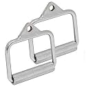 Fitrxx Combo Tricep Rope/Tricep Pull Down Rope and V Bar Cable Attachment – Cable Bar for Strength Training (FITRXX-D Handle-NIKLE-Pair)