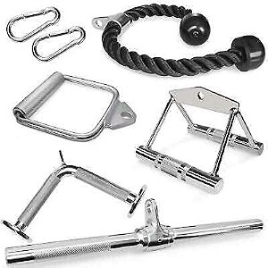 fitrxx handle bar combo packtriceps roped handlev shaped handletriceps39 press down bar and seated rowing chinning bar with 2-s lock
