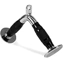 Fitrxx Combo Tricep Rope/Tricep Pull Down Rope and V Bar Cable Attachment – Cable Bar for Strength Training (F. V Bar - Rubber)
