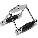 Fitrxx Combo Tricep Rope/Tricep Pull Down Rope and V Bar Cable Attachment – Cable Bar for Strength Training (D. Double Row Rubber)