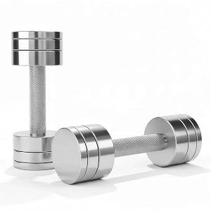 Fitrxx Steel Dumbbell Set Textured Knurled