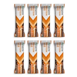 fitspire butterscotch protein bar  21g protein with premium advanced whey blend  high fiber  cholesterol free  healthy snack amp breakfast protein bar  pack of 8