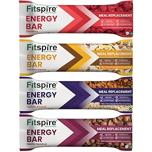 fitspire fitspire energy bar assorted pack of 4 x 35g  red berry banana walnut mocha hazelnut amp quinoa almond  natural energy snack  gluten free  zero added sugar  immunity support