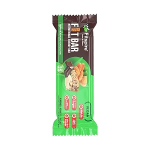 fitspire fit nutrition energy bar  healthy sugar free protein snack bar with fiber  zero cholesterol  made with almonds peanuts amp walnuts  quinoa almond 35gm
