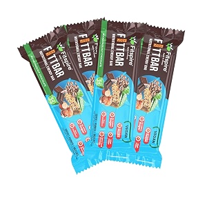 fitspire fit nutrition energy bar  healthy sugar free protein snack bar with fiber  zero cholesterol  made with coffee peanuts amp hazelnut  mocha hazelnut 35gmper  pk-4 