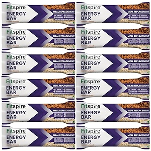 fitspire quinoa almond energy bar pack of 12 each 35g - packed with flakes nuts seeds and oats - high protein and fibre crunchy granola bars - with almonds red and white quinoa