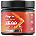 Fitspire super gold BCAA supplement 250gm with Fruit Punch Flavour for men women, Intra-Workout, Helping muscle growth and recovery, 19 servings 2:1:1 ratio (Leucine, Isoleucine, valine)