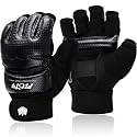FitsT4 Half Mitts UFC MMA Training Boxing Punch Bag Kickboxing Sparring Grappling Martial Arts Muay Thai Taekwondo Wrist Wraps Support Gloves for Women Men Kids
