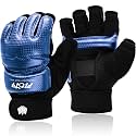 FitsT4 Half Mitts UFC MMA Training Boxing Punch Bag Kickboxing Sparring Grappling Martial Arts Muay Thai Taekwondo Wrist Wraps Support Gloves for Women Men Kids