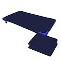 Camp County Toddler &amp; Preschool Cot Sheets - Daycare Cot Sheet - Elastic Corner Loops - Fitted Sheet - Poly Cotton Surface - Pack of 2 (22" W x 40" L) - Navy Blue