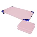 Toddler &amp; Preschool Cot Sheets - Daycare/Pre-School Sheet - Corner Elastic Loops - Fitted Sheet - Poly Cotton Surface Pack of 2: 22" X 40" - Pink